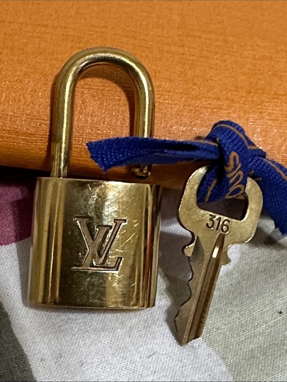 Louis Vuitton Gold Padlock with Key #316